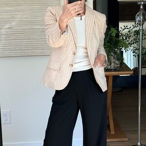 J.Crew Factory linen blend jacket size Petite 0